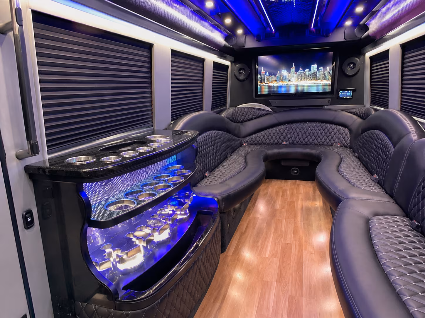28 Passenger Party Bus Inside
