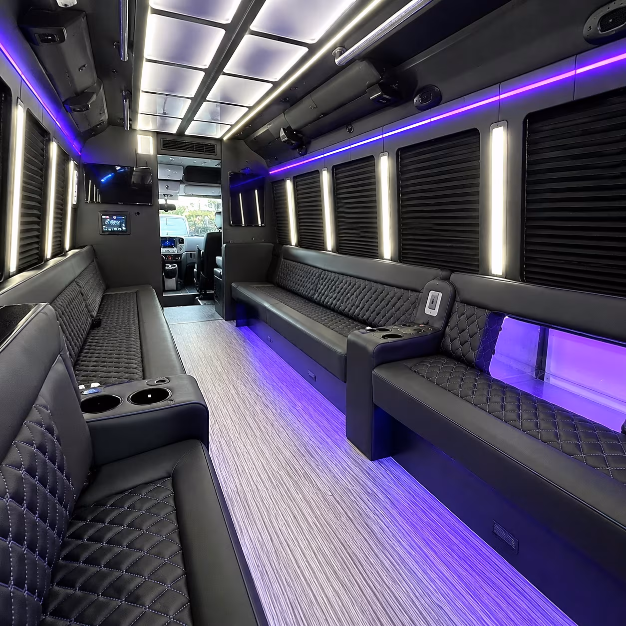 Mesquite Bachelor & Bachelorette Transportation party bus interior