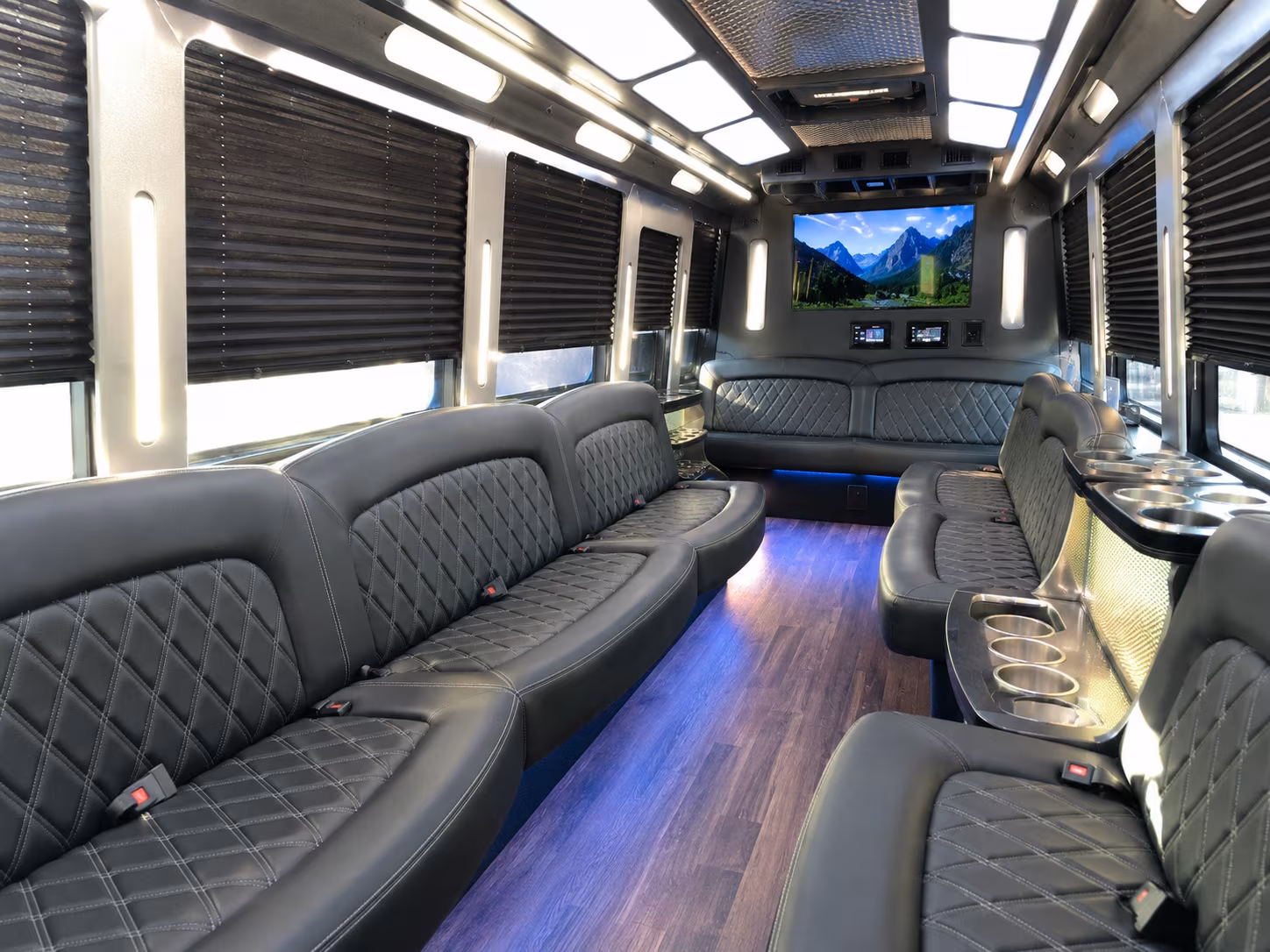 Mesquite Bachelor & Bachelorette Transportation party bus interior