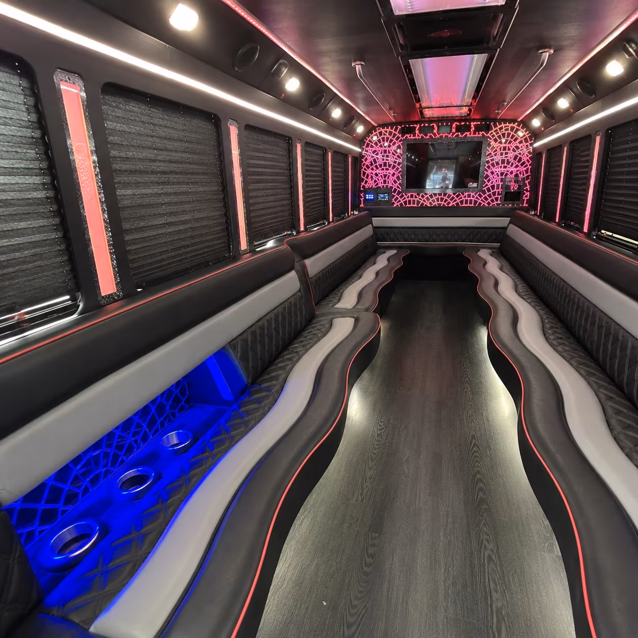 Mesquite Private Event Transportation party bus exterior