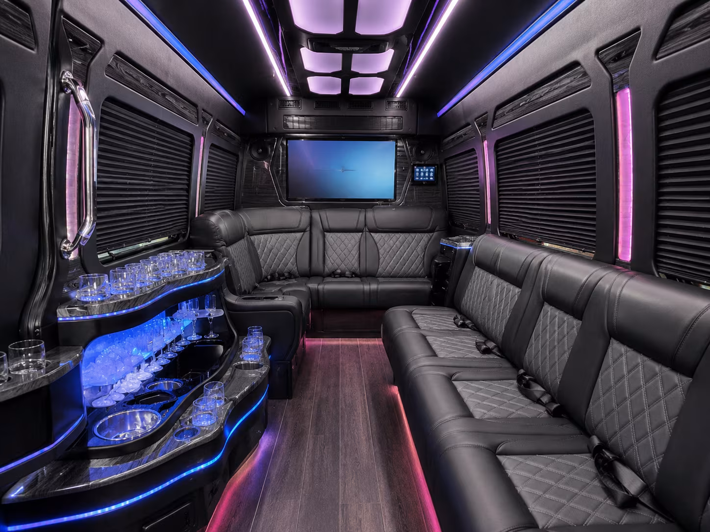 Mesquite School Event Transportation party bus exterior