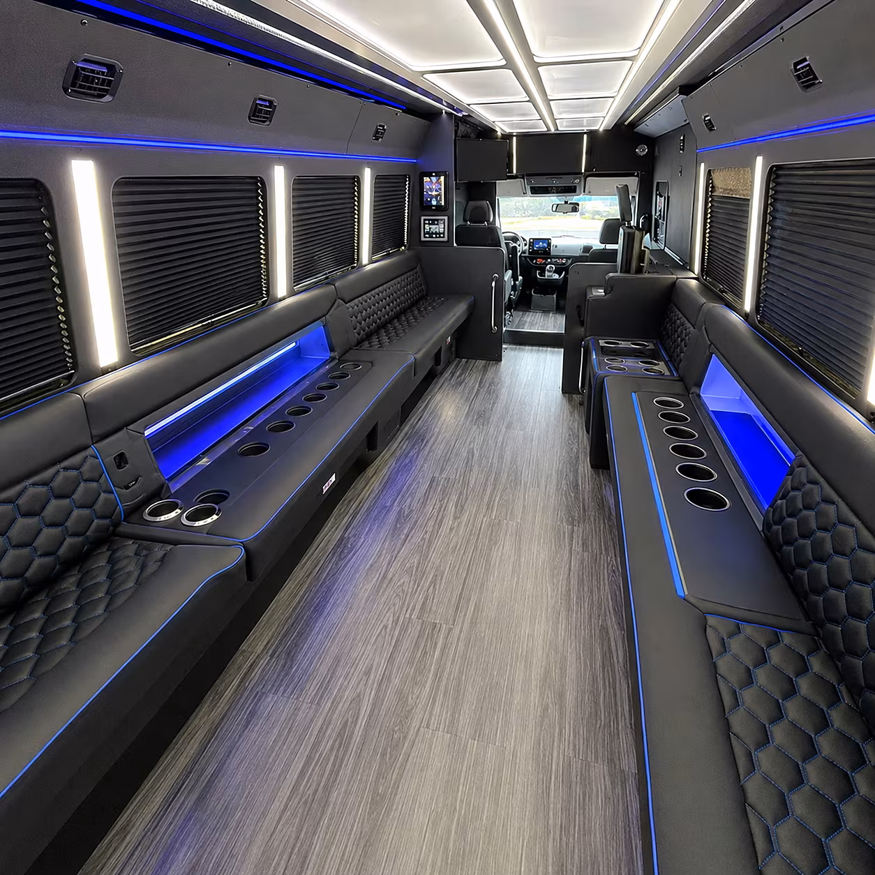 Mesquite Sporting Event Transportation party bus interior