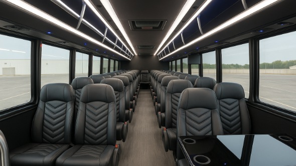 Interior of Charter Bus Company Mesquite's 25 Passenger Mini Bus in Mesquite