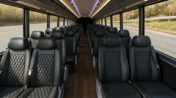 Interior of Charter Bus Company Mesquite's 35 Passenger Mini Bus in Mesquite