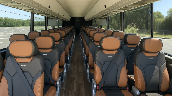 Interior of Charter Bus Company Mesquite's 40 Passenger Charter Bus in Mesquite
