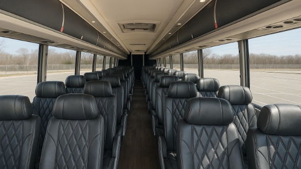 Interior of Charter Bus Company Mesquite's 44 Passenger Charter Bus in Mesquite