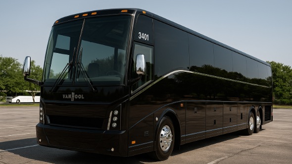 Exterior of Charter Bus Company Mesquite's 44 Passenger Charter Bus in Mesquite