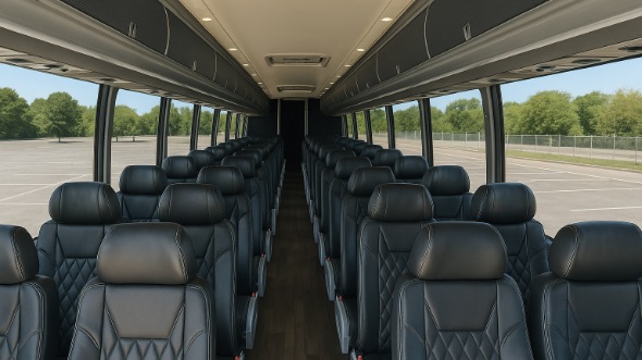 Interior of Charter Bus Company Mesquite's 45 Passenger Charter Bus in Mesquite