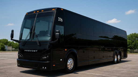 Exterior of Charter Bus Company Mesquite's 45 Passenger Charter Bus in Mesquite