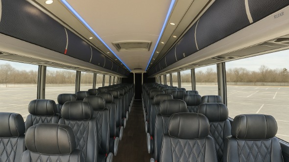 Interior of Charter Bus Company Mesquite's 46 Passenger Charter Bus in Mesquite