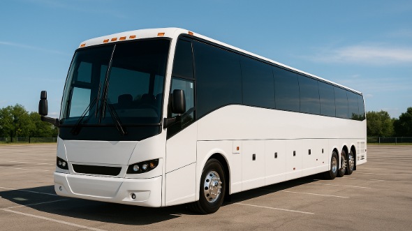 Exterior of Charter Bus Company Mesquite's 46 Passenger Charter Bus in Mesquite