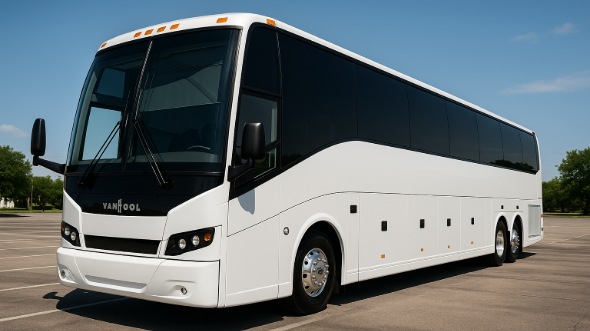 Exterior of Charter Bus Company Mesquite's 47 Passenger Charter Bus in Mesquite