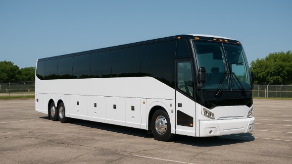 Exterior of Charter Bus Company Mesquite's 48 Passenger Charter Bus in Mesquite