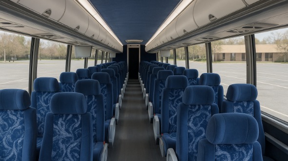 Interior of Charter Bus Company Mesquite's 51 Passenger Charter Bus in Mesquite