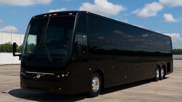 Exterior of Charter Bus Company Mesquite's 51 Passenger Charter Bus in Mesquite