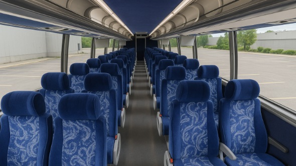 Interior of Charter Bus Company Mesquite's 54 Passenger Charter Bus in Mesquite