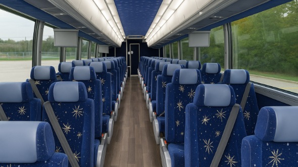 Interior of Charter Bus Company Mesquite's 55 Passenger Charter Bus in Mesquite