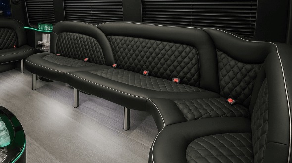 mesquite 18 passenger party bus interior