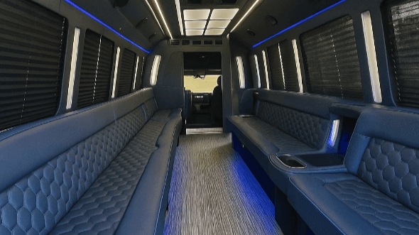 mesquite 25 passenger party bus inside