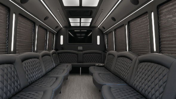 mesquite 28 passenger party bus inside
